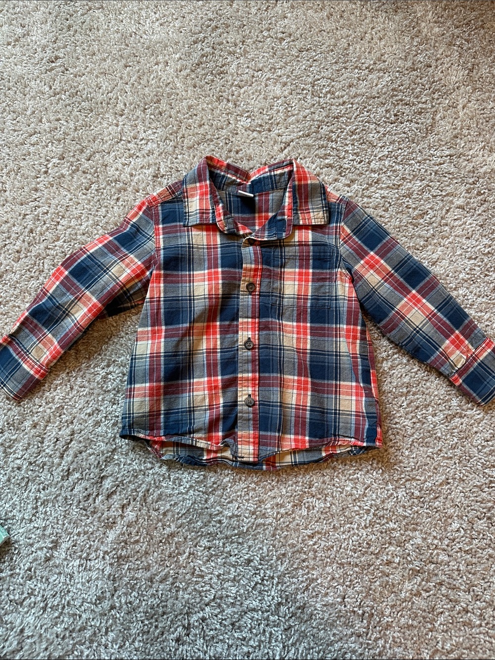 Old Navy Kids Plaid Button Down Shirt